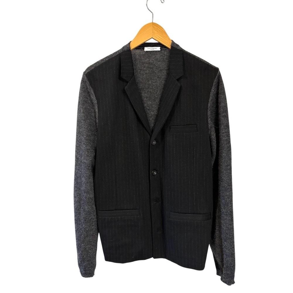Paolo Pecora Milano Mixed Media Wool Blend Cardigan Blazer